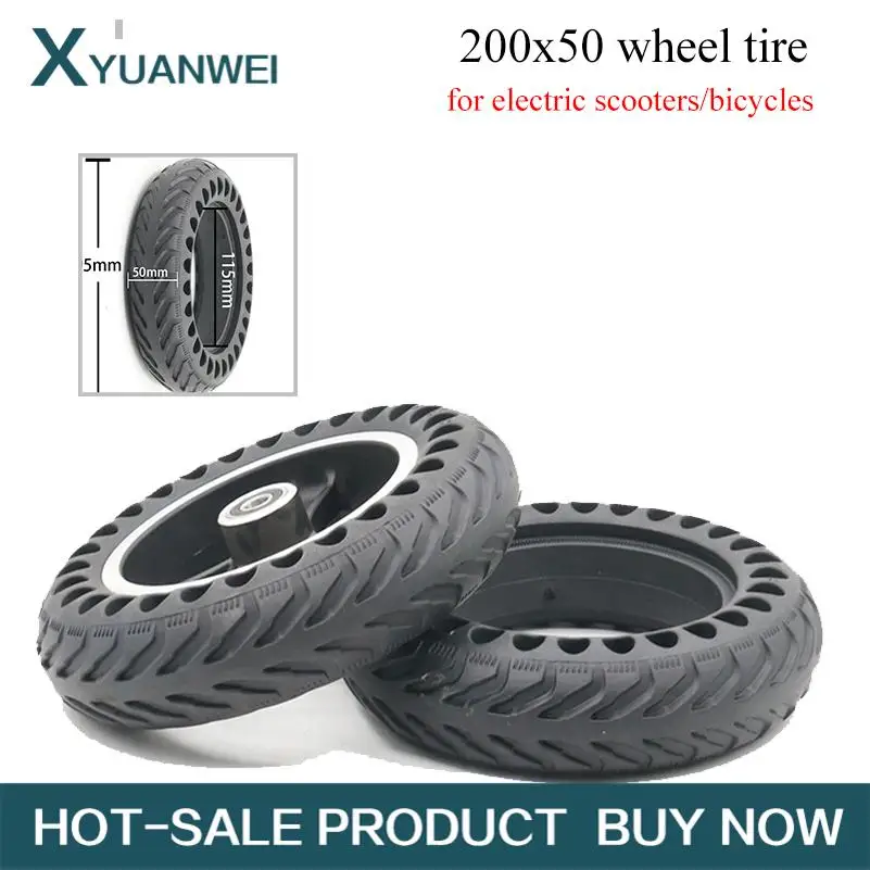 

Electric Bicycle 200x50 wheel tire for electric scooters/bicycles high quality Electric BIke Solid tyre 8 inch E-bike