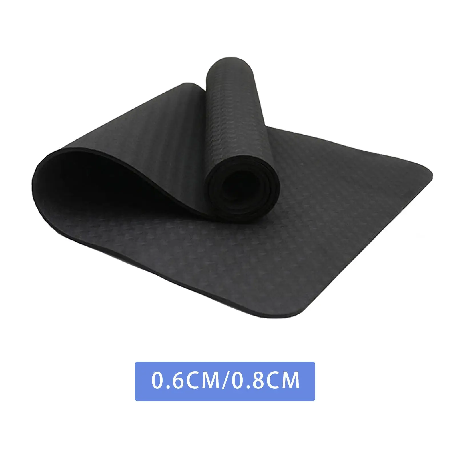 Yoga mat, fitness mat, black, non-slip, tear-resistant, training mat, Pilates