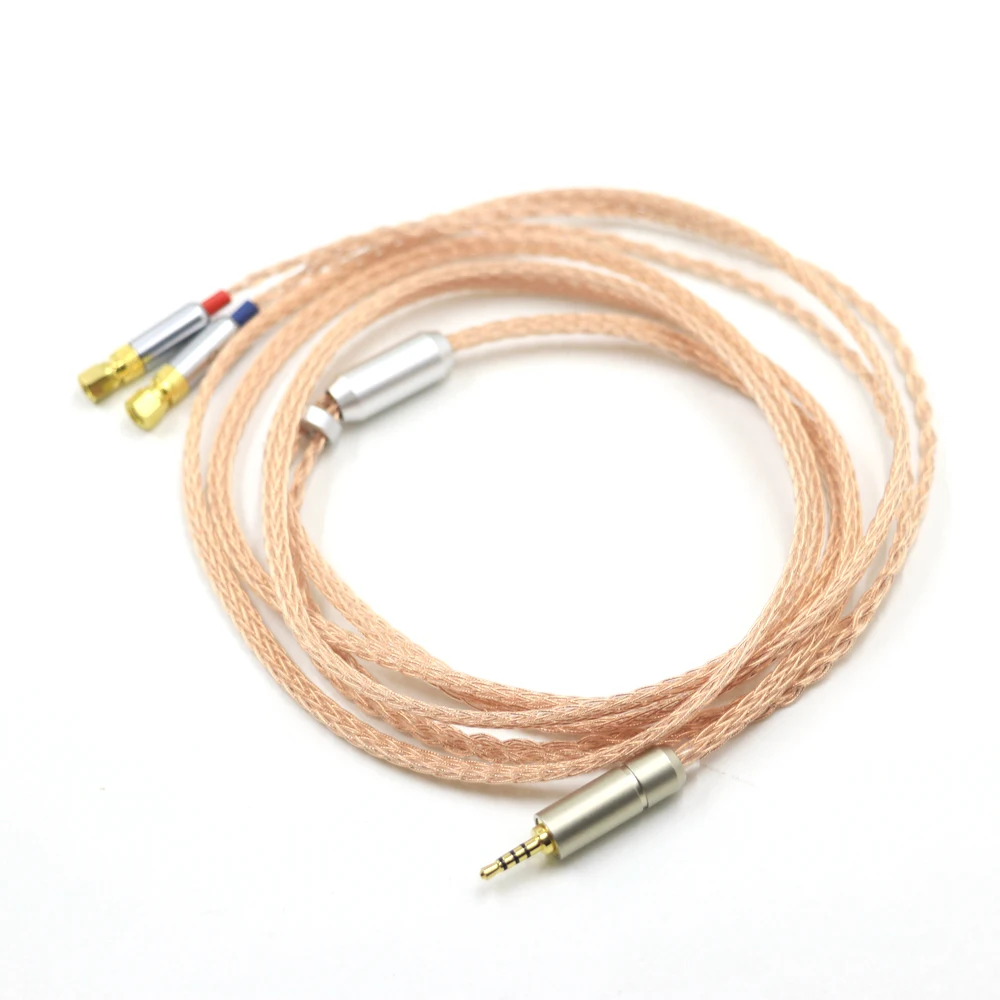 Cable de repuesto mejorado para auriculares de cobre puro de un solo cristal UPOCC de 16 núcleos para (tornillo) Hifiman HE6 HE5 HE400 HE500 HE600