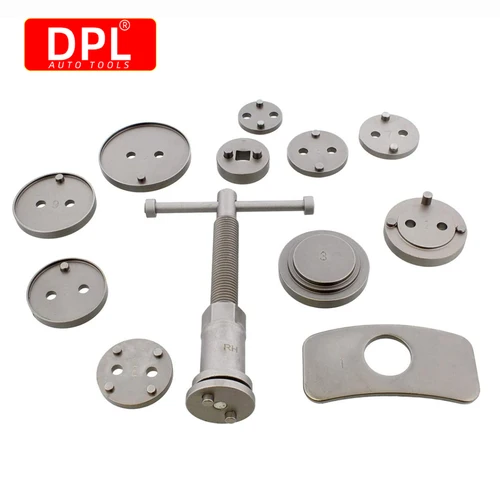 Imagen 2 del producto 12 unids/set Universal pinza de freno de disco de coche Kit de herramientas de compresor de pistón de freno trasero de rebobinado para herramientas de reparación de garaje de automóviles