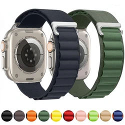 Pulseira de Nylon para Apple Watch, Pulseira Respirável para iWatch 10, 46mm, 42mm, Ultra 2, 49mm, 9, 8, 7, 45mm, 41mm, esportes para iWatch 6, 5, 4, 3, SE, 44mm, 40mm