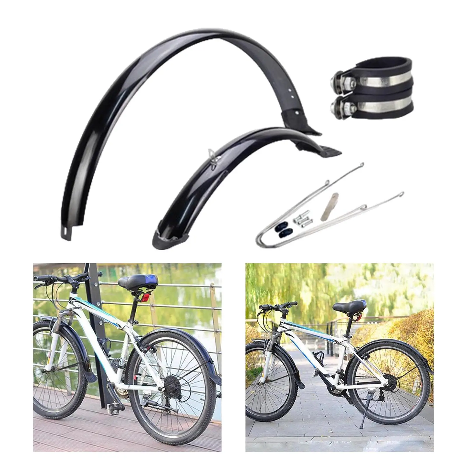 Mountain Bike Mudguards Fenders for 29 inch Tires, Replaces Full Cover Bike Tire Fenders, Road Bicycles Fenders, Black