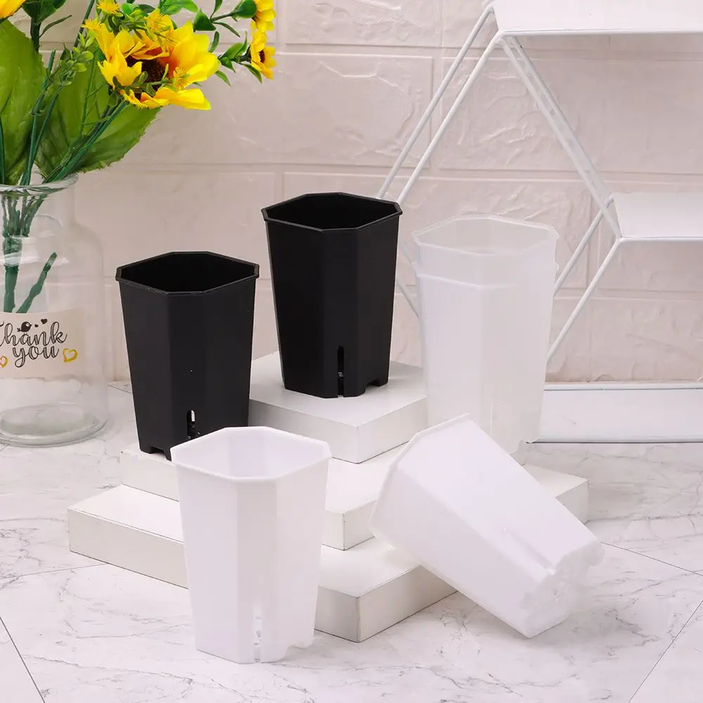 Resin Octagonal Plastics square Pots Flowerpot Vientiane Pots Potted Plants Side Opening