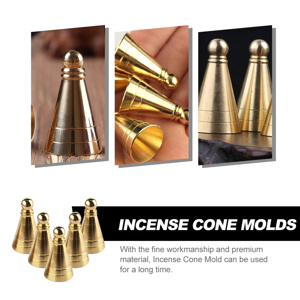

5 Pcs Incense Mold for Relaxation Cone Molds Aromatherapy Tearoom Making Brass Families