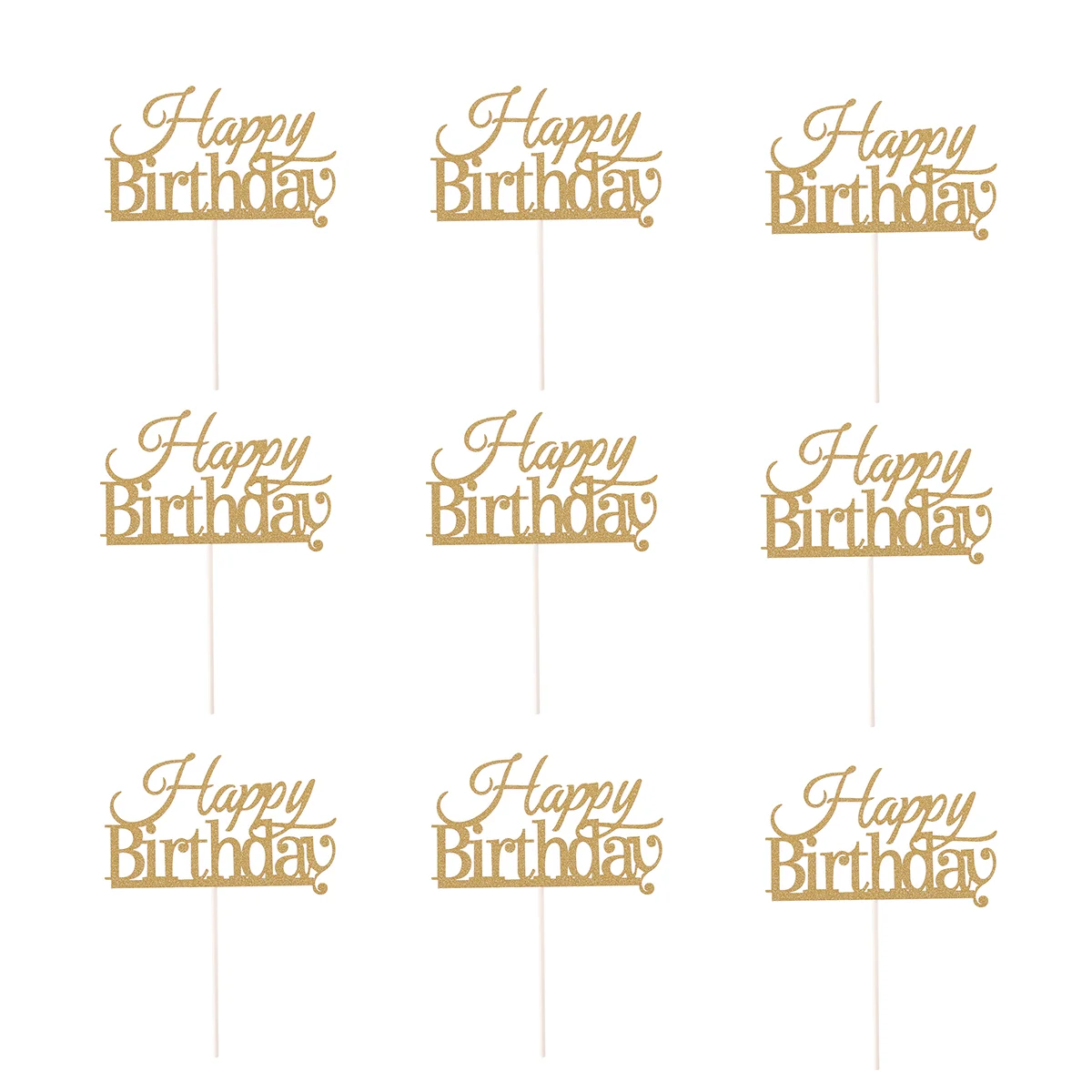 

Cake Topper Glitter Cake Topper Happy Birthday New Glitter Gold Decor Topper Decoration For Weedding Birthday