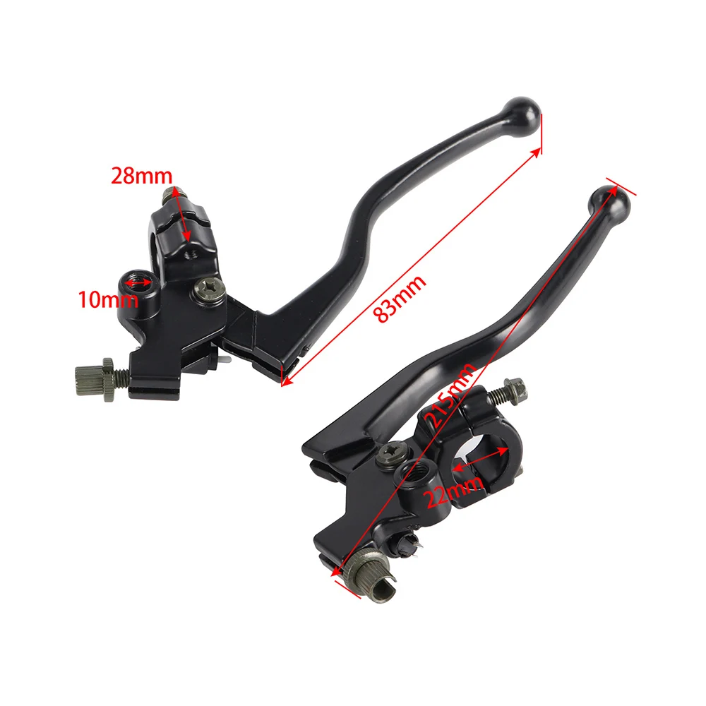 2pcs Motorcycle 22mm Handlebar Brake Clutch Levers Aluminum Motorbike Front Brake & Clutch Lever Cable For Honda CG125 Pit Bike