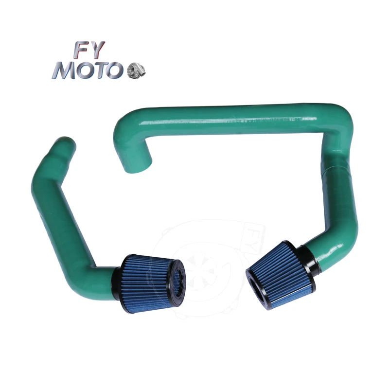 Green Front Mount Intake for 2020+  G80 M3 G82 M4 S58 3.0TT Silicone Material with Wire Reinforce Inside