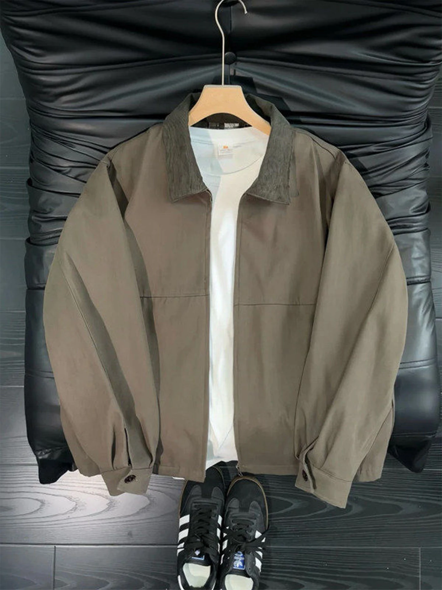 

Мужская рабочая куртка Cleanfit Detroit Canvas Work Jaet, весенне-осенняя, в американском ретро-стиле, с отложным воротником, в стиле бейсбольной куртки, свободного кроя, повседневная