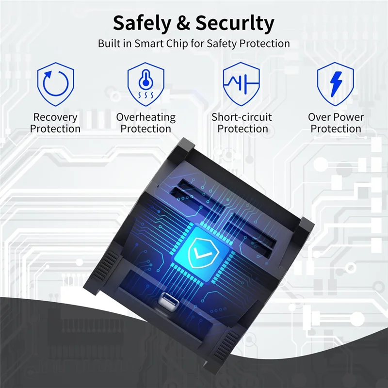 B03B-For Switch/OLED,4K -Compatible/USB-C/USB 3.0 Port TV Dock Station LED Atmosphere Light, 4 Game Slot Storage