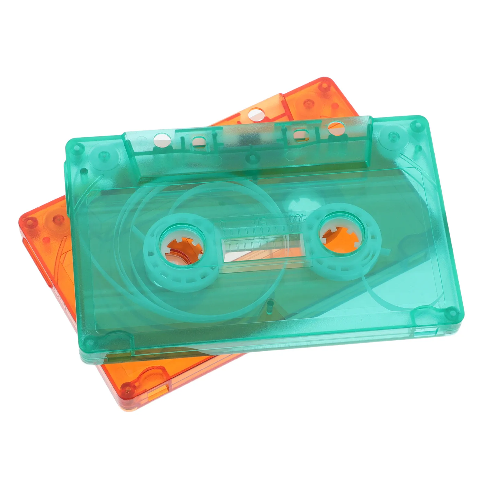 2Pcs Retro Cassette Tape Blank Audio Tapes for DIY Recording Music Party Decoration Room Decor Accessories Cassette Tape Box