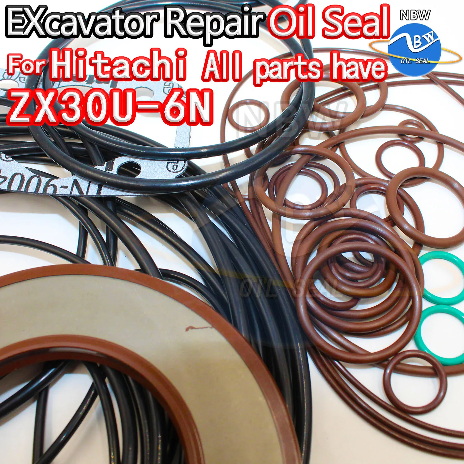 For HITACHI ZX30U-6N Excavator Oil Seal Kit High Quality Repair Hit ZX30U 6N Nok Washer Skf Service Orginal Quality Track Spovel