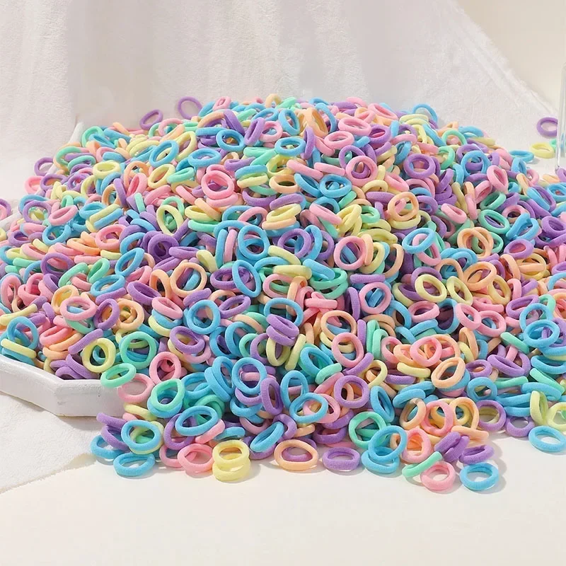 20/50/100Pcs Hair Bands for Children Colorful Nylon Scrunchie Hair Ties Rubber Band Kids Elastic Hair Leagues Girl Accessories image 3
