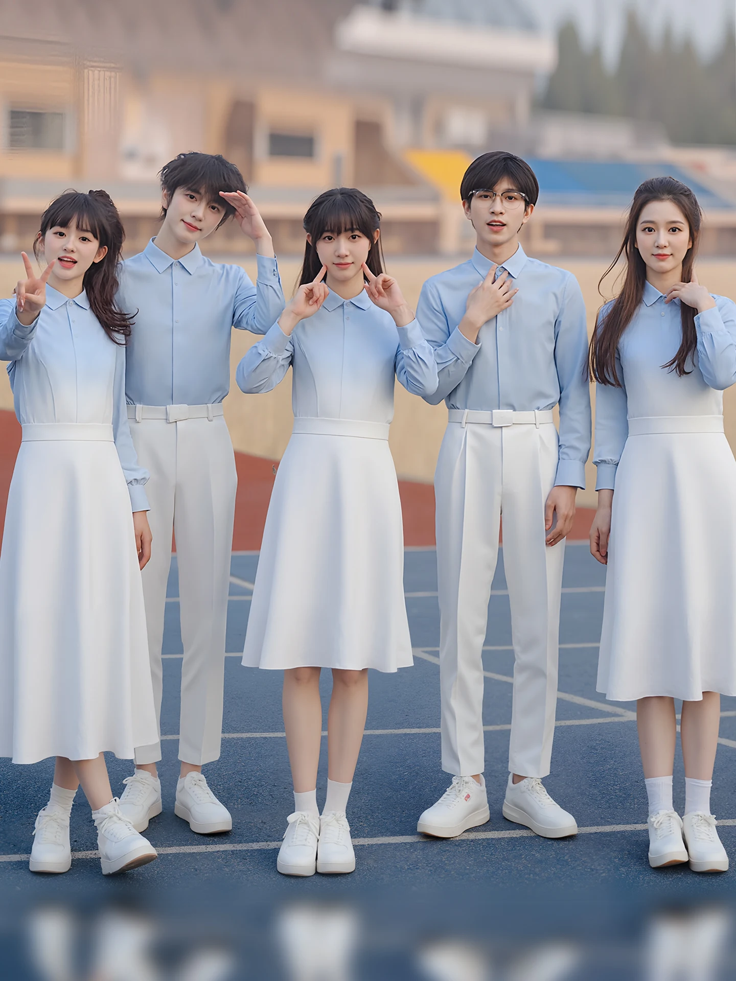 

Patriotic Chorus Recitation Performance Costume Red Song Sports Meeting Banner Entry Junior High School orm Opening Cerem...