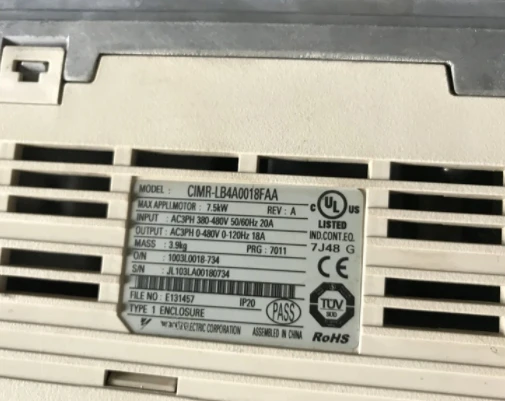 CIMR-LB4A0018FAA   7.5KW 380V   inverter,   In good working condition, free shipping   a