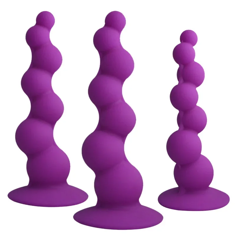 Plug anal de silicone para adultos, bolas estimulantes do ponto G, plug anal grande, plug anal estimulante do ponto G, brinquedos sexuais para casais, novo, 7 contas