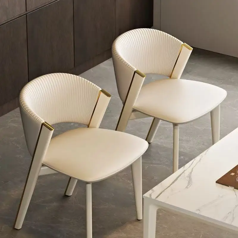 كرسي طعام إيطالي فاخر خفيف للمنزل، مطعم بسيط، مسند ظهر، طاولة طعام وكراسي ممتازة #1