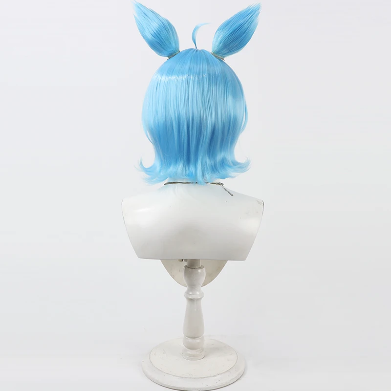 Peluca de Cosplay Virtual YouTube Vtuber Souya Ichika Cos, accesorios para fiesta de Carnaval y Halloween, pelo sintético de fibra resistente al calor + gorro de peluca