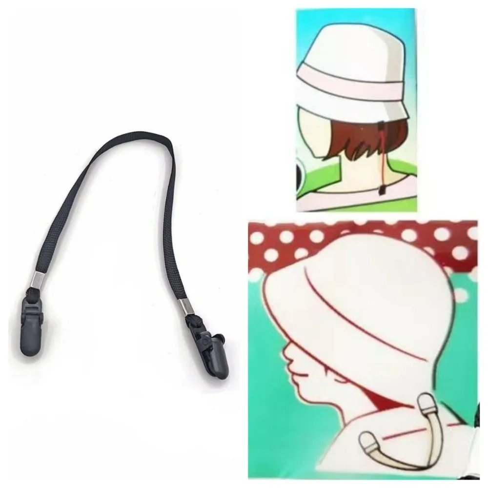 New Cap Wind-proof Rope Hat Clips Cap Retainer Fishing Apparel Keeper with Cord for Golfing Fishing Boating Sailing Sports Cord