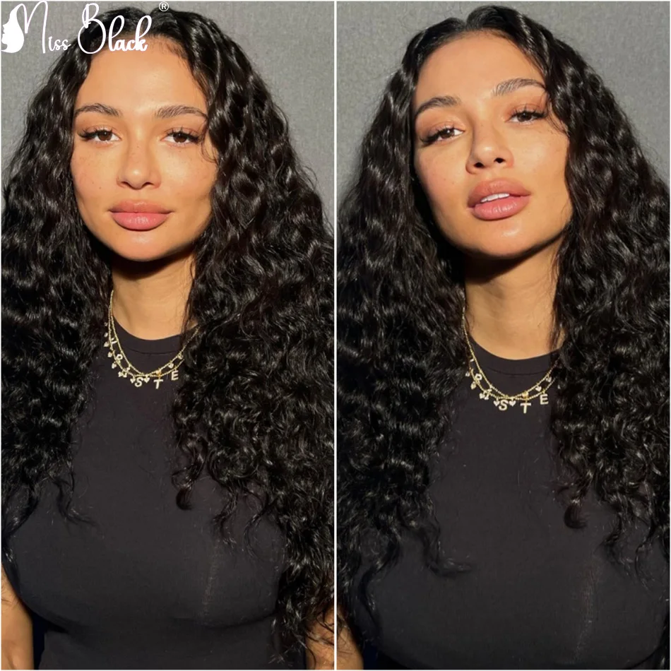 

Transparent Lace180% Density Deep Wave Natural Color 4x4 5x5 13x4 Human Hair Wig Brazilian Remy Human Hair Wig For Fashion Woman