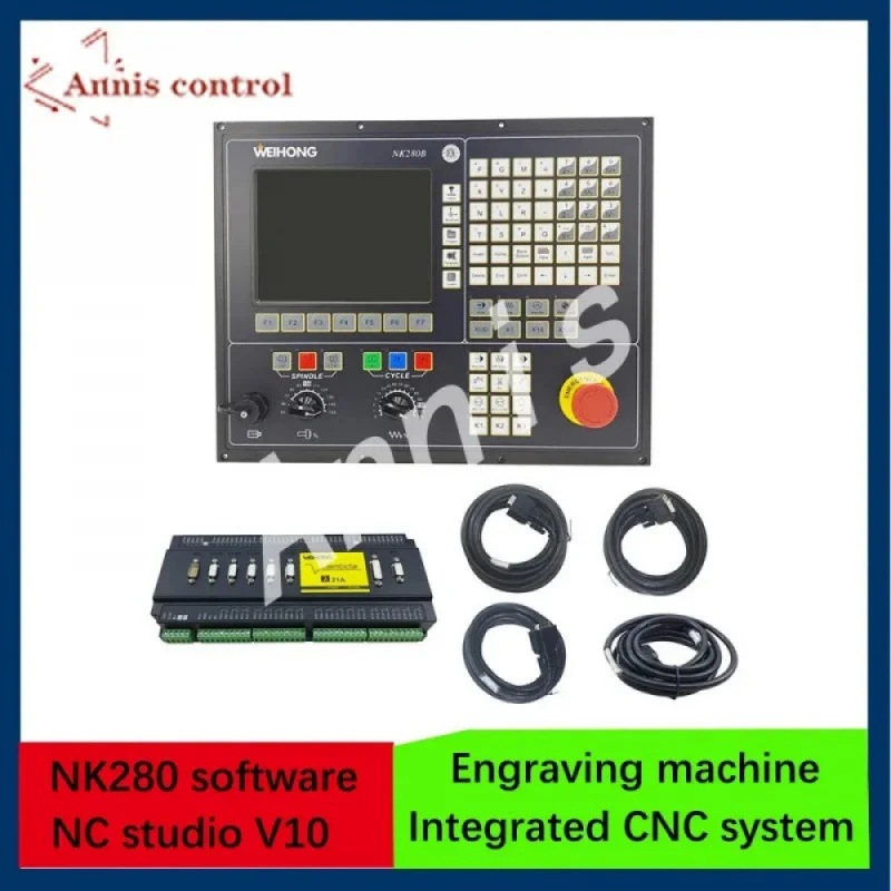 وحدة تحكم آلة الحفر باستخدام الحاسب الآلي 3 بطاقة التحكم المتكاملة ذات 4 محاور NK280 برنامج NC Studio V10 Machin