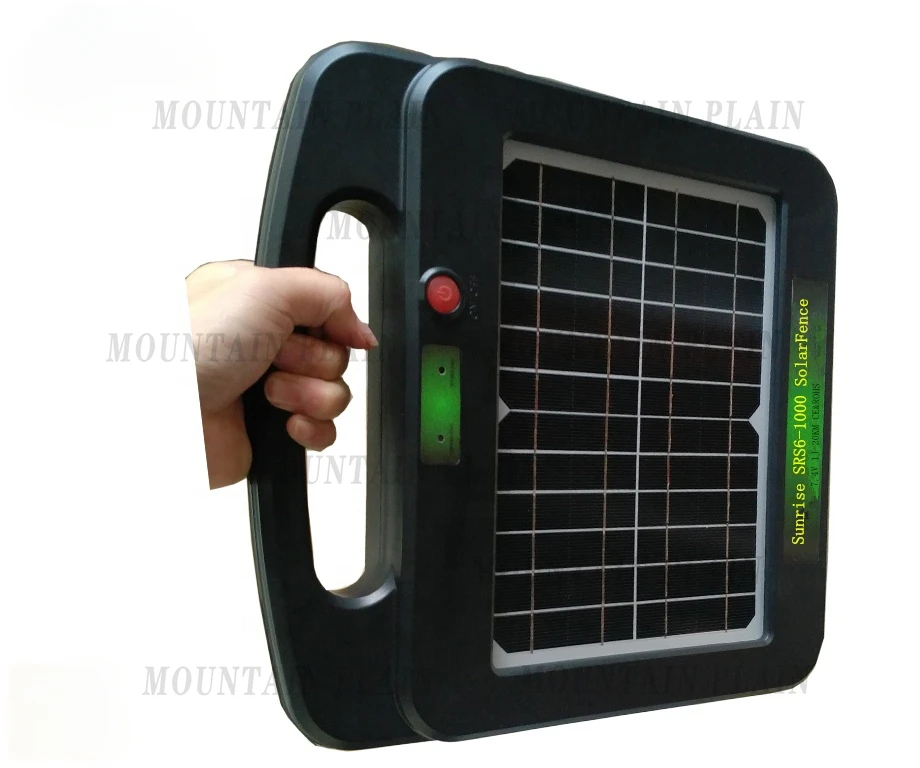 Solar and lithium battery electric fence energizer