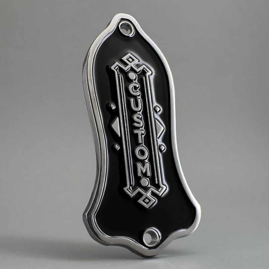 Custom Guitar Headstock Metal Truss Rod Cover Plate Gold Silver