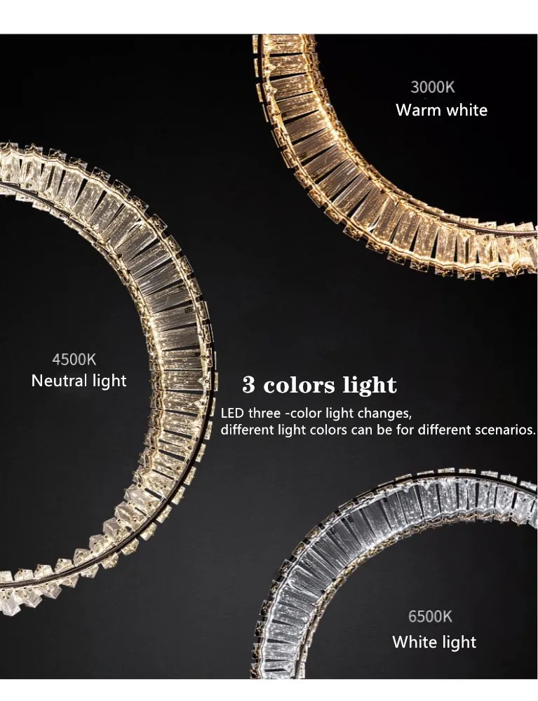 Italian Luxury Crystal Ceiling Lamp Modern Master Bedroom 2026 New Creative Ring Dining Living Room Led Light Luster Chandelier