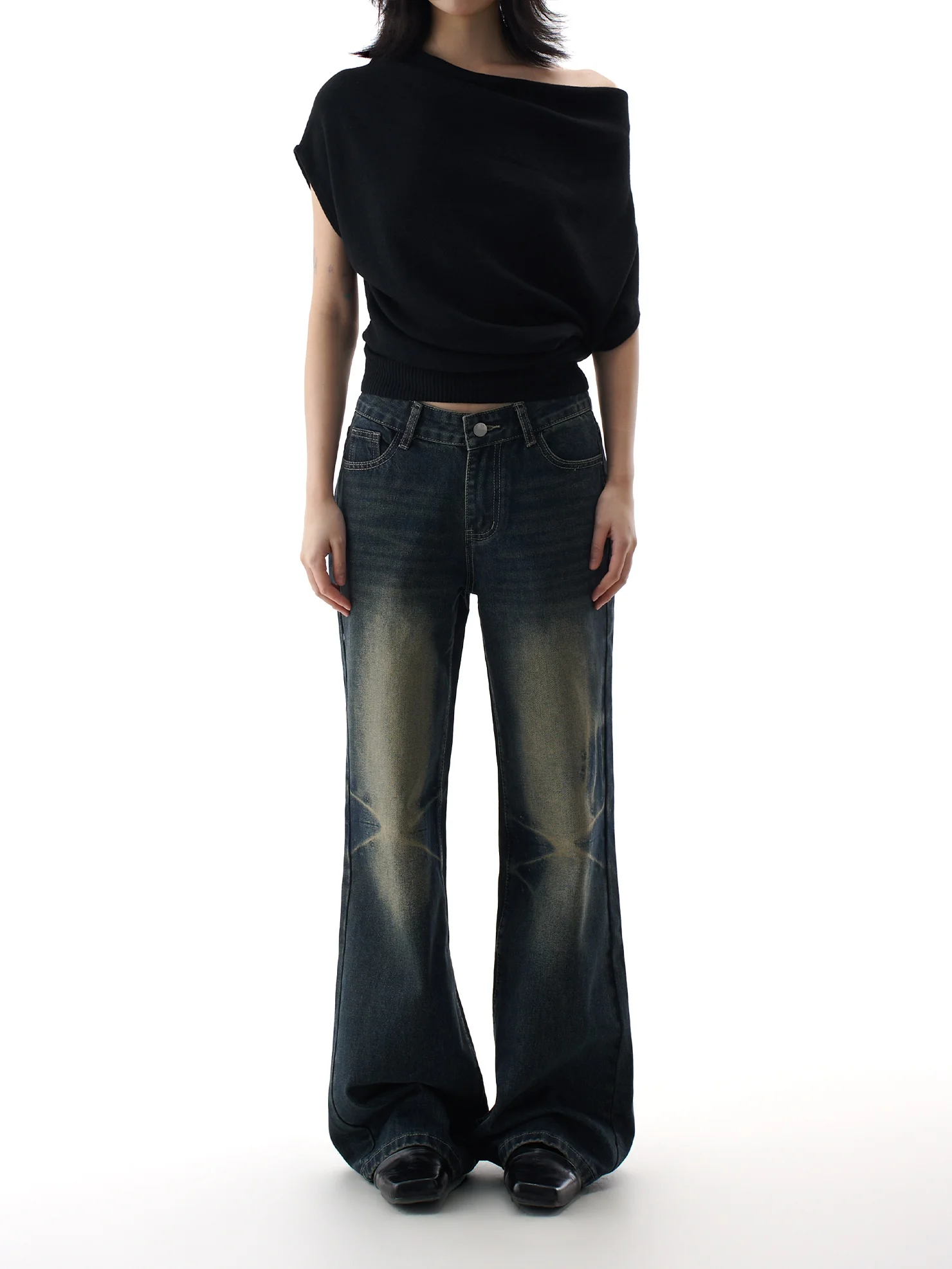 

Waed Vintage Straight Leg Jeans Women's High Street Faion Spring New Brand Casual Comfortable Mid-Waist Blue Denim