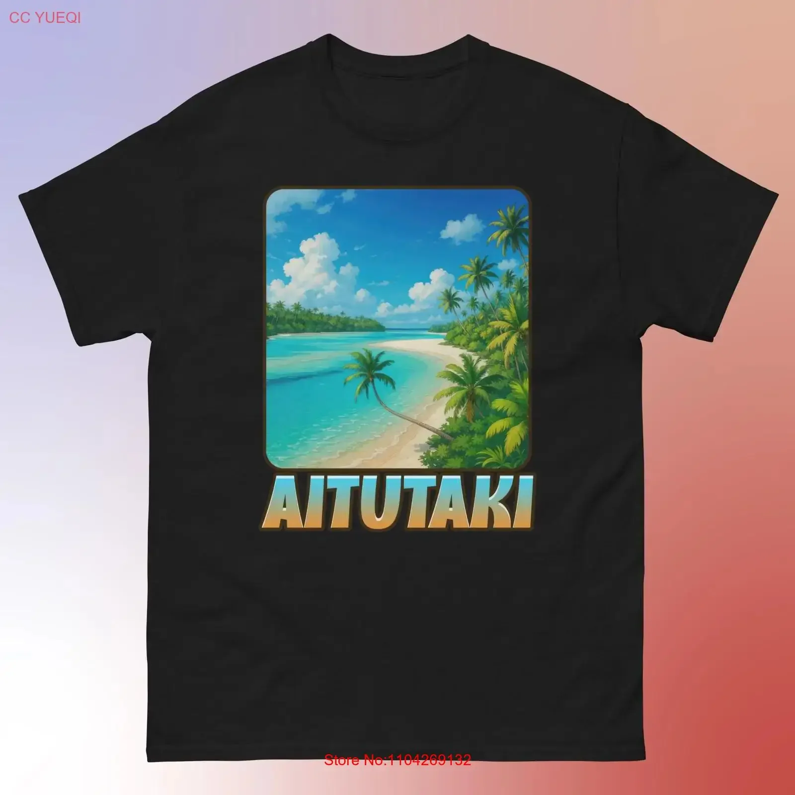 Aitutaki Cook Islands Design 3  T Shirt vintage Washed fashion Soft Casual Versatile designer clothes Breathable Unisex Stylish
