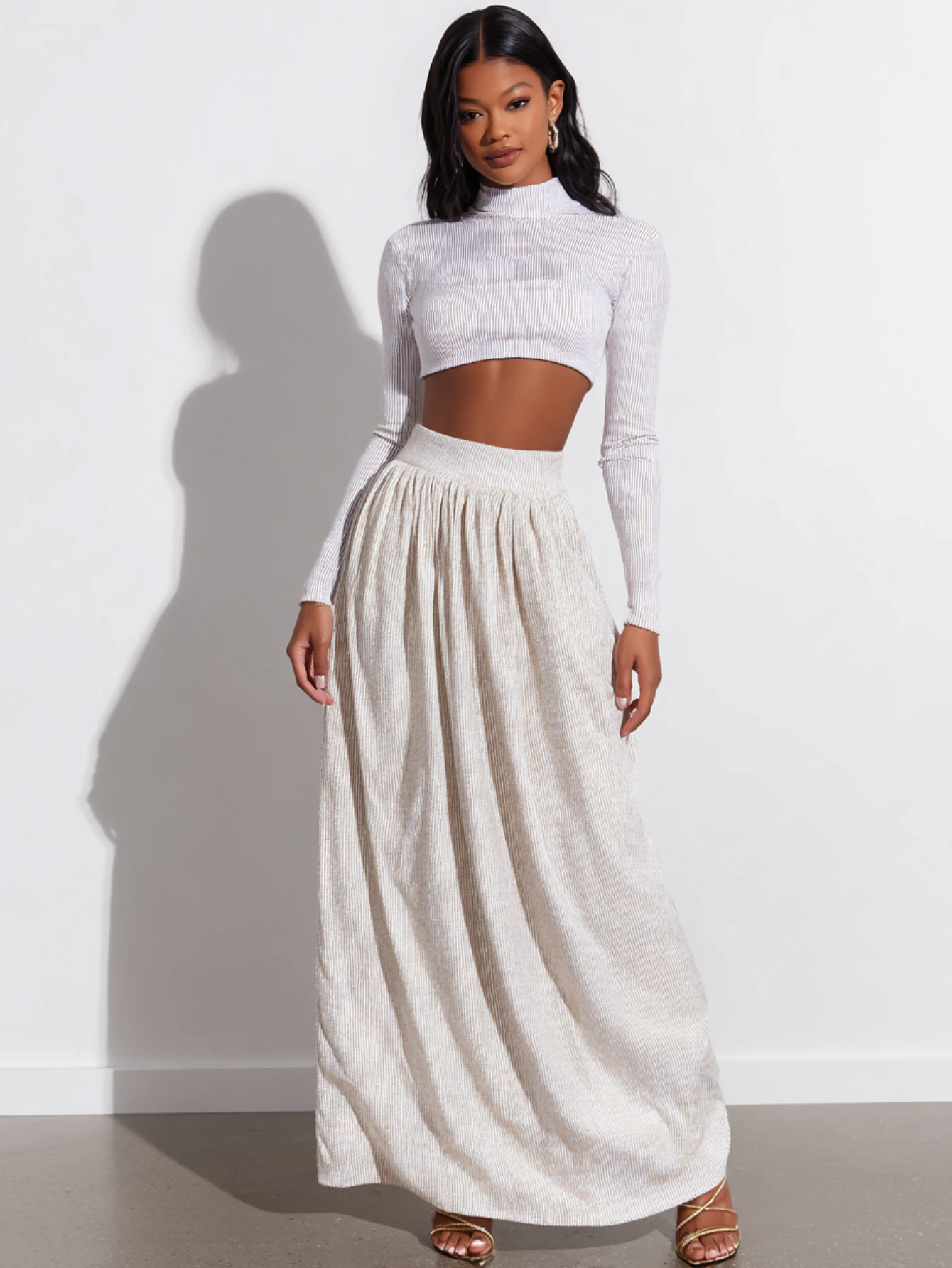 

Mia Muse Select женские юбки осень-зима элегантные шикарные простые французские 232 новые однотонные макси-юбки трапециевидной формы с воланами