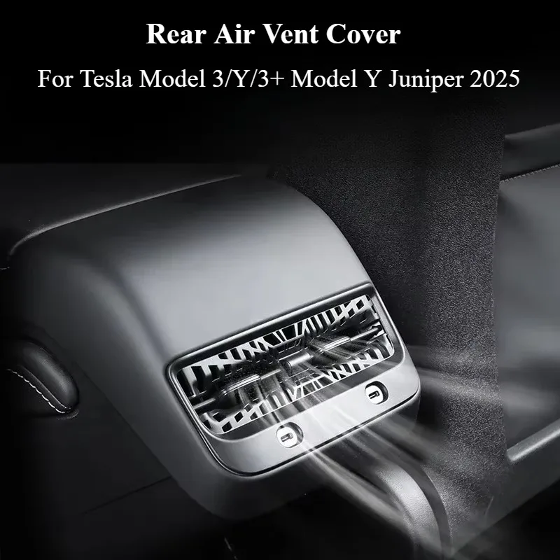 

Для Tesla Model 3/Y/3+ Model Y Juniper 2025 задняя крышка вентиляционного отверстия, защитная крышка для выхода кондиционера, клетчатый выпускной фильтр