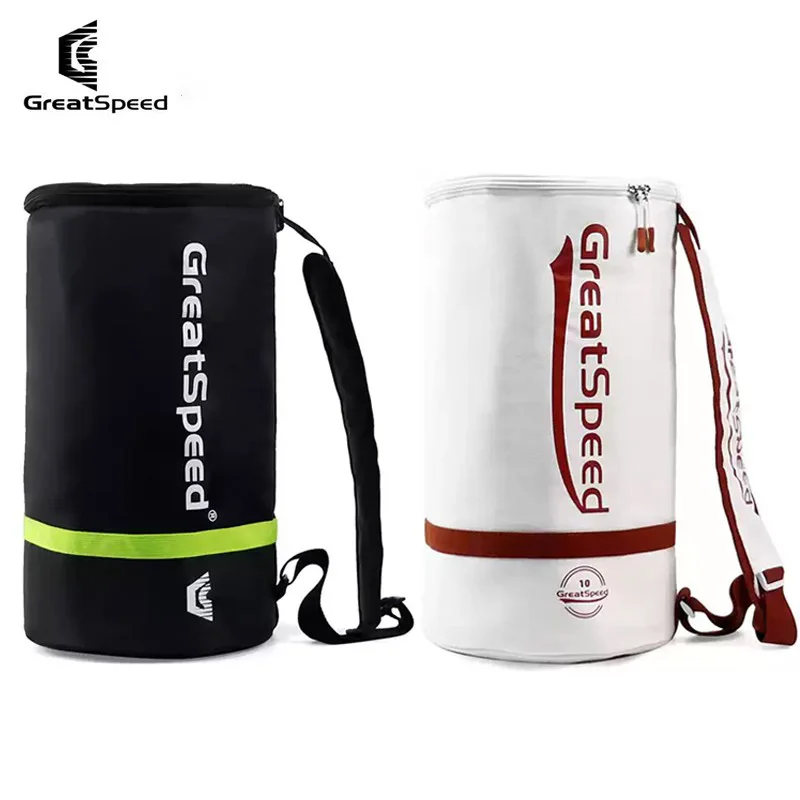 

Черная/белая сумка для теннисных мячей GreatSpeed, сумки для мячей для гольфа на одно плечо, большая вместимость для сумки-мессенджера для мячей 70-100 шт.