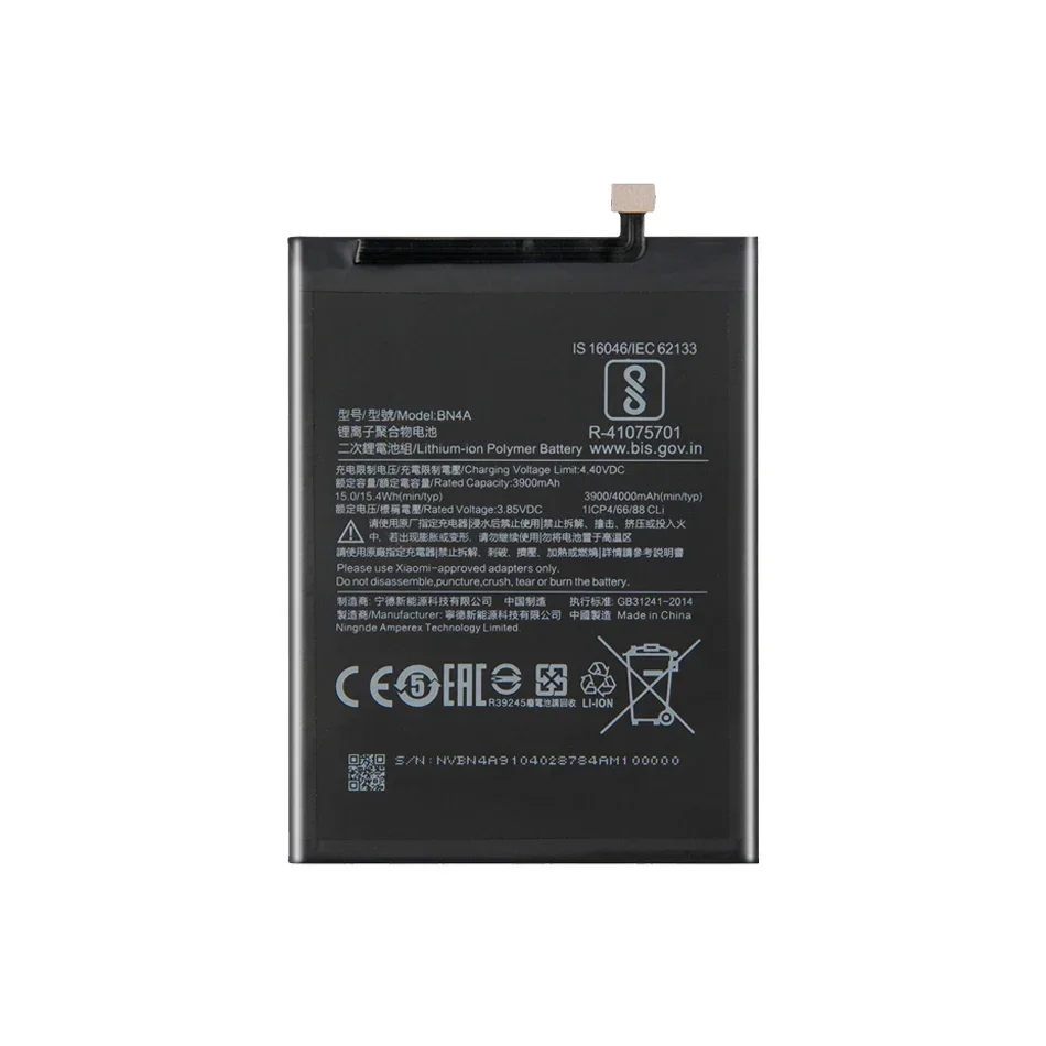 Bn4a 3900Mah Mobiele Telefoon Batterij Voor Xiaomi Redmi Note 7 Note7 Oplaadbare Hoge Kwaliteit Batterijen