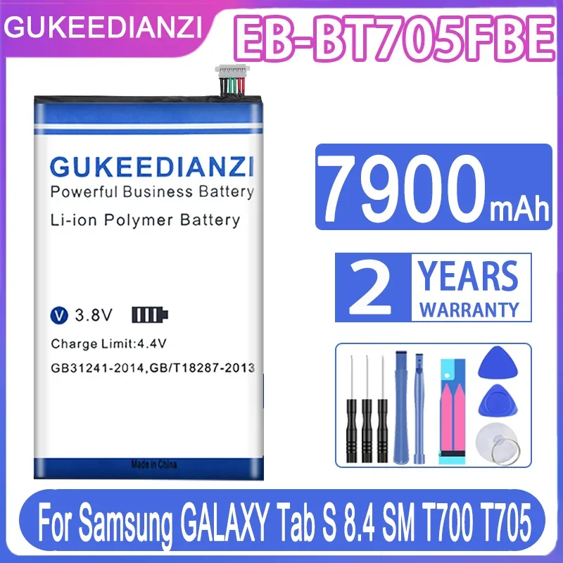 

Запасная батарея GUKEEDIANZI для Samsung GALAXY Tab S 7900 SM T700 T705 S8.4, 8,4 мАч