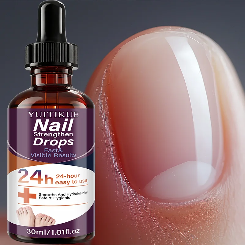Gotas Fortalecedoras para Unhas YUITIKUE, Tratamento Nutritivo de Reparação Rápida em 24H para Unhas Danificadas e Quebradiças