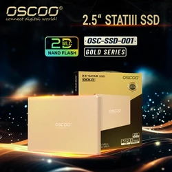 Oscoo-disco rígido interno ssd 2.5 sata3, 512gb, com mlc nand flash