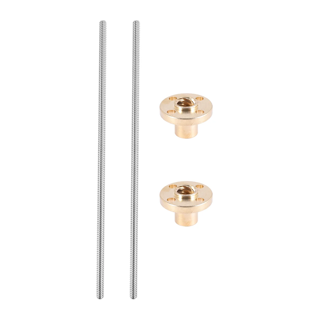 2 шт., 300 мм, 8 мм, стержень с резьбой T8, ходовой винт с гайкой T8 для 3D-принтера, ось Z (300 мм)