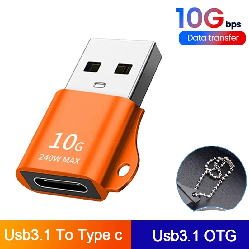 Переходник MVQF USB 3,1 на Type C, переходник OTG Type C папа на USB мама для ноутбука Xiaomi Samsung USBC, адаптер usb a tipo c