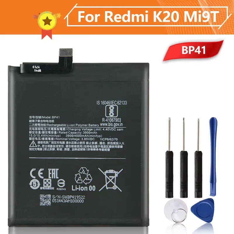 

Production in 2024 Phone Battery BP40 BP41 For Xiaomi Redmi K20 Pro Mi 9T Pro K20Pro Mi9T Pro Replacement Battery With Tools