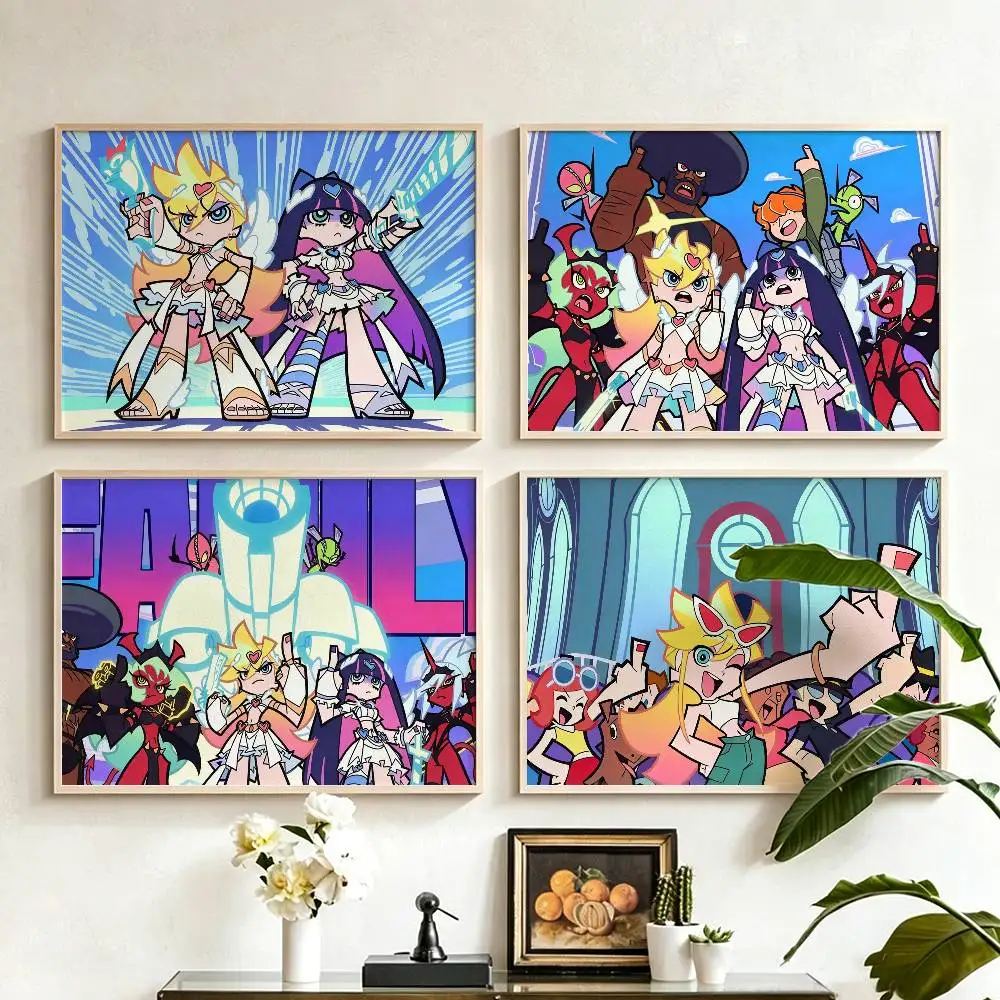 So Cute P-Panty and S-Stocking A-Anime Poster HD Self Adhesive Waterproof Wall Art Ideal for Home Office Dorm Gift Customizable