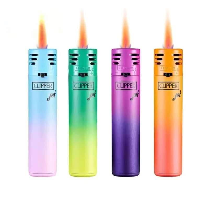 

Прямая надувная зажигалка Clipper, макарон, соответствующий цвету, градиент, прочная, маленькая, портативная, высококачественная, ветрозащитная, для хороших друзей