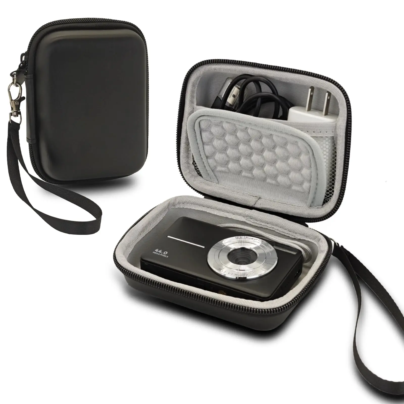 Digital Camera Case for CAMKORY/for Kodak Pixpro FZ45 FZ55/for VAHOIALD/for Sony DSCW800 830 for Canon PowerShot 180 190 Black
