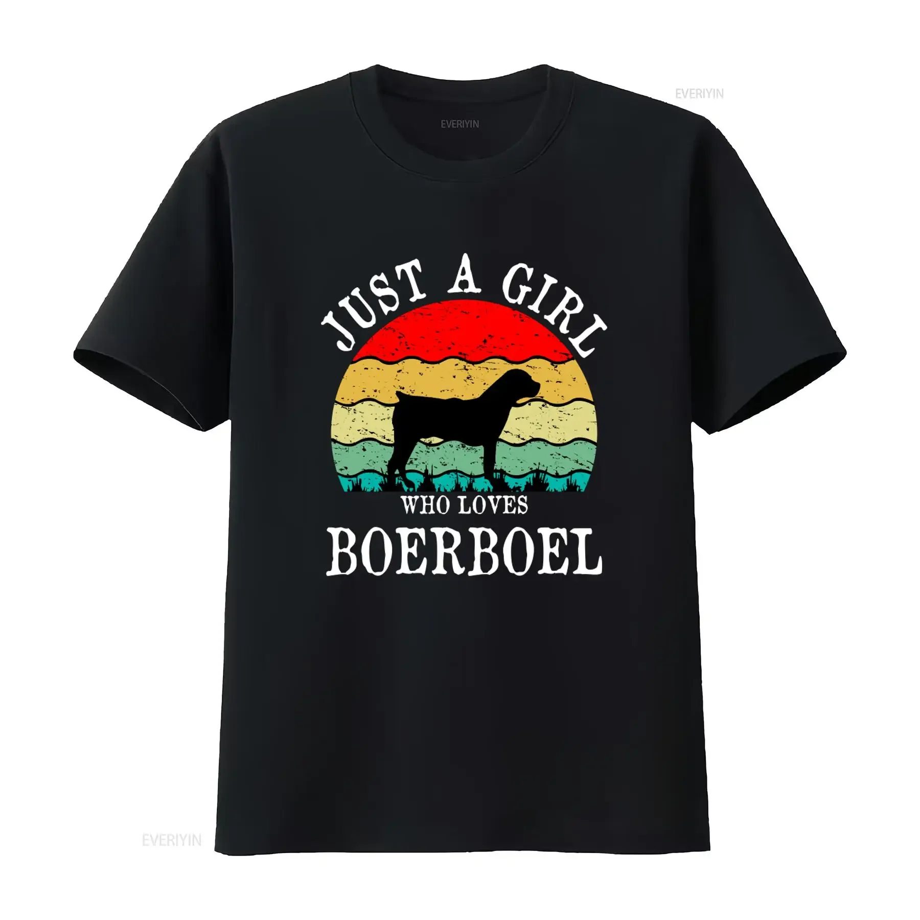 Camiseta con estampado de perro Boerboel, estilo Harajuku, suave y moderno, perfecto para combinar con todo, estilo vintage lavado y elegante.