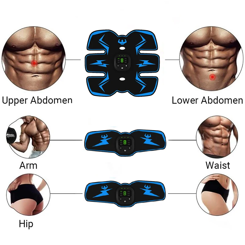 USB Rechargable EMS Muscle Stimulator Electric Massage Therapy Pain Relief Weight Loss MeridianFull Body Massager Fitness