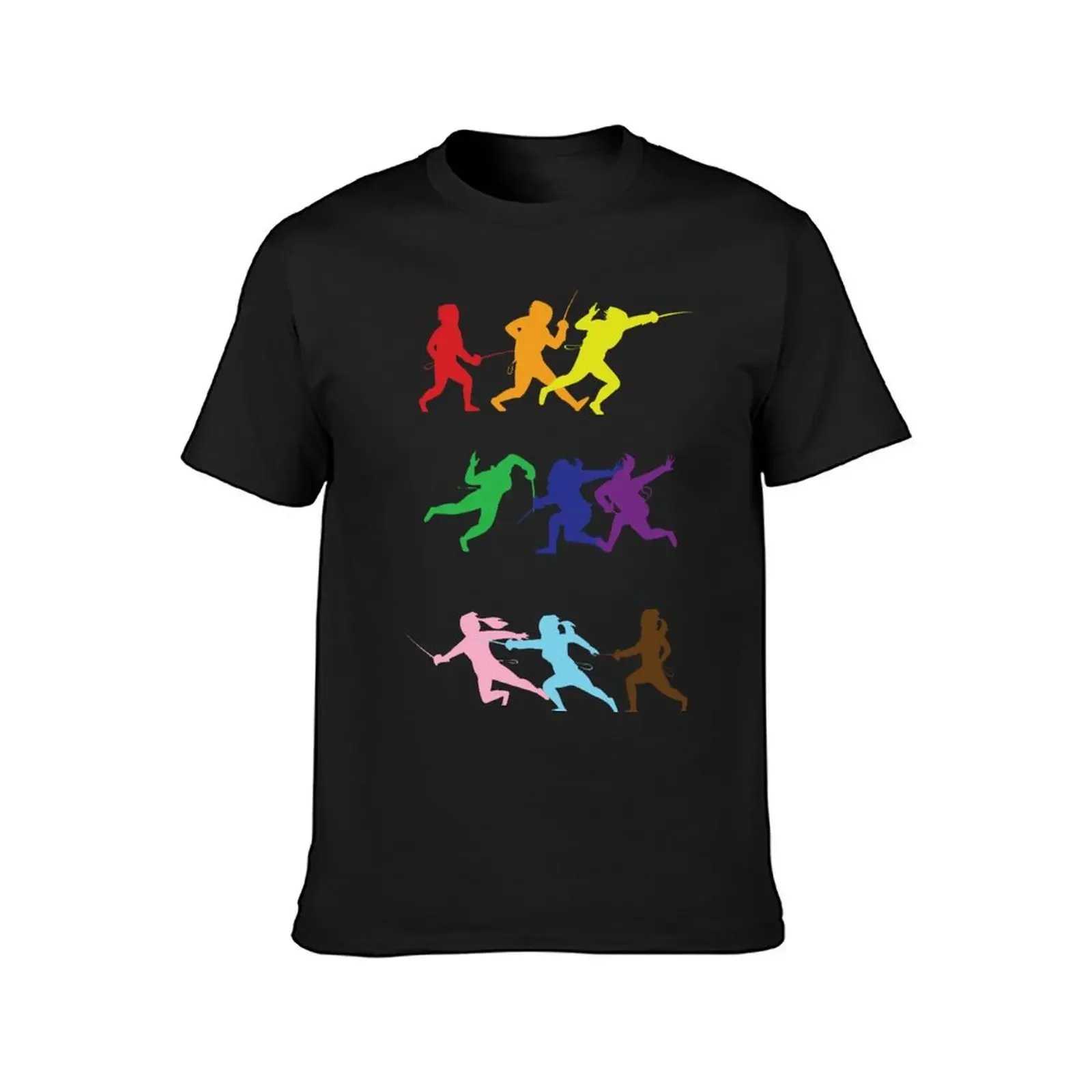 Rainbow fencing T-Shirt cute tops heavyweights Men's t-shirt