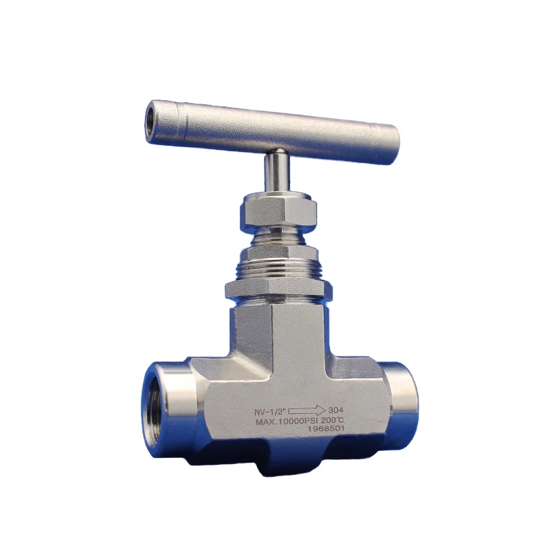 

3/8" 1/2" High Pressure Needle Valve Female Thread 10000psi 304 Stainless Steel Pressure Gauge Needle Globe Valve