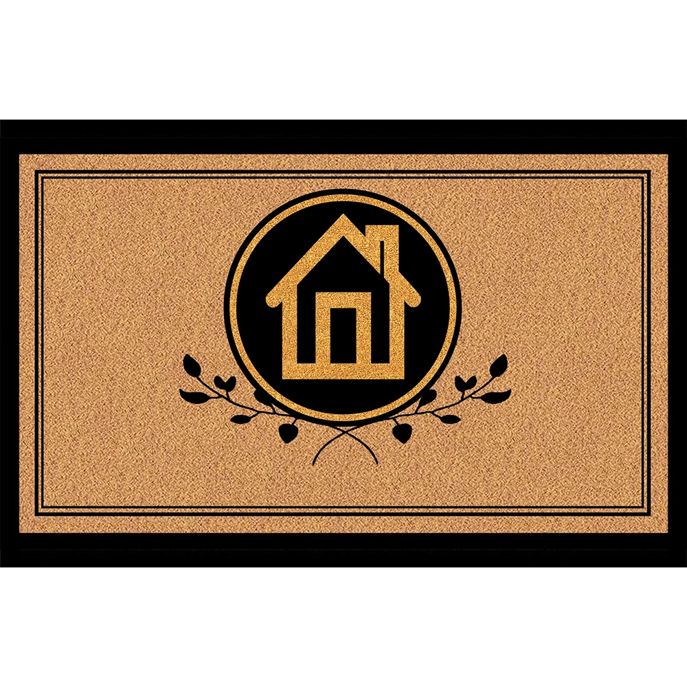 

House Roof Logo Doormat Irish Outdoor Non-Slip Kitchen Floor Mat Garage Welcome Door Mat Rubber Carpet