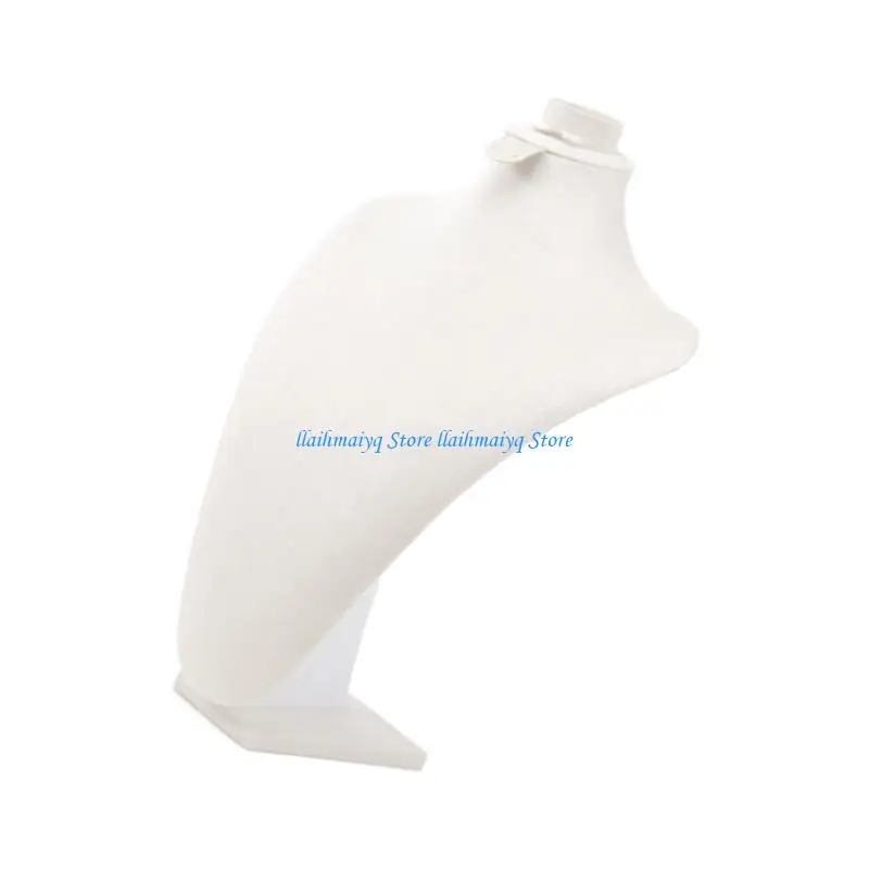 

573B Portable Lint Jewelry Storage Bust for Necklaces Stylish Display Stand with Elegant Color Accessory for Storefronts