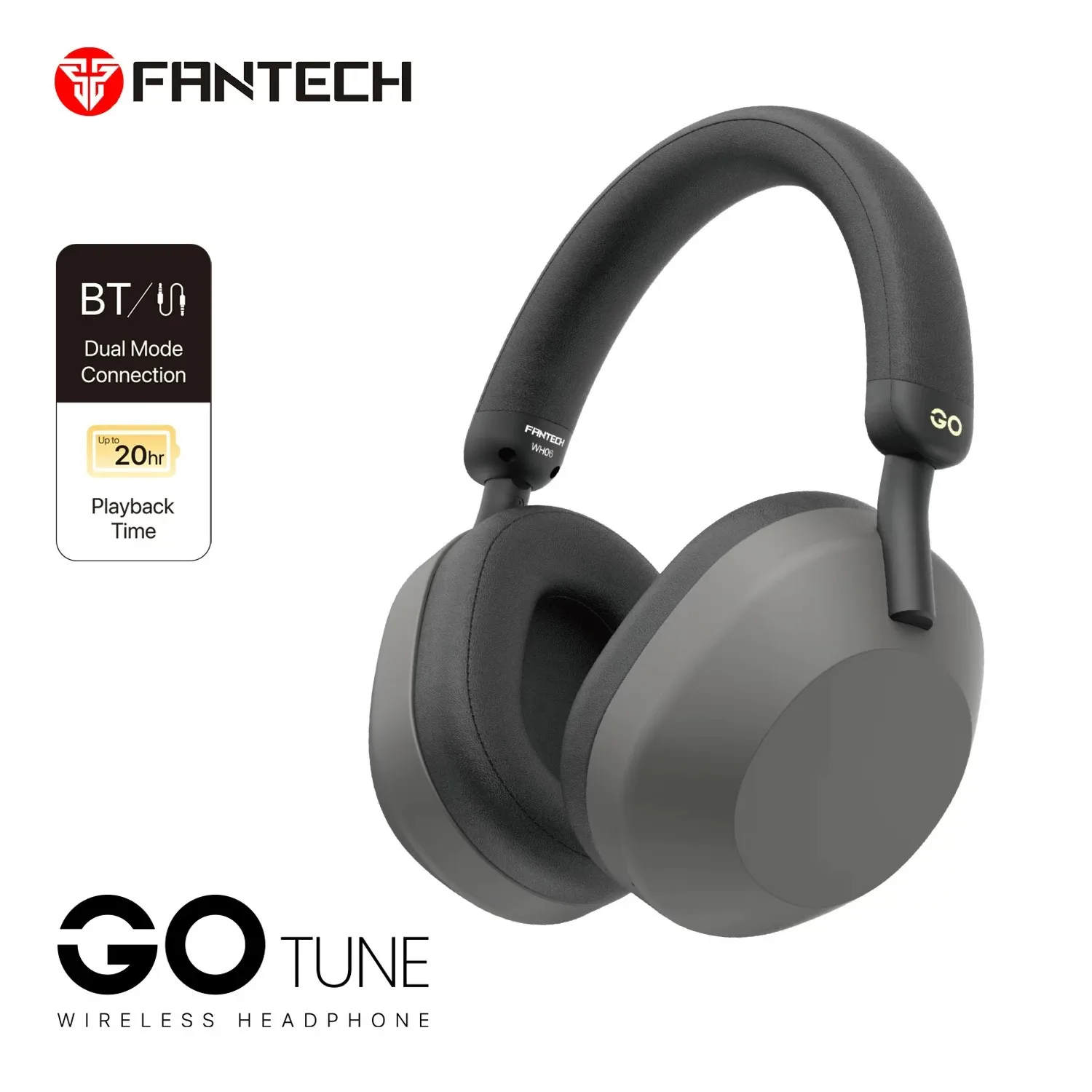 

FANTECH WH06 Dual-mode Wireless Bluetooth Gaming Headset Over-ear Lightweight Comfort Low Latency for PC Laptop CS2 Valorant
