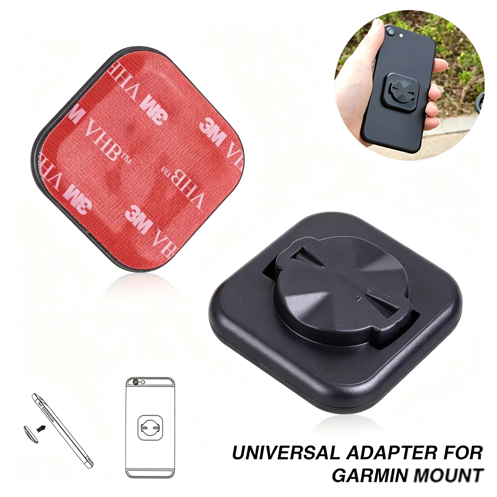 1/2/3Pcs Bicycle Code Table Stand GPS Holder Cycling Strong Support Back Button Adhesive Adapter Mount